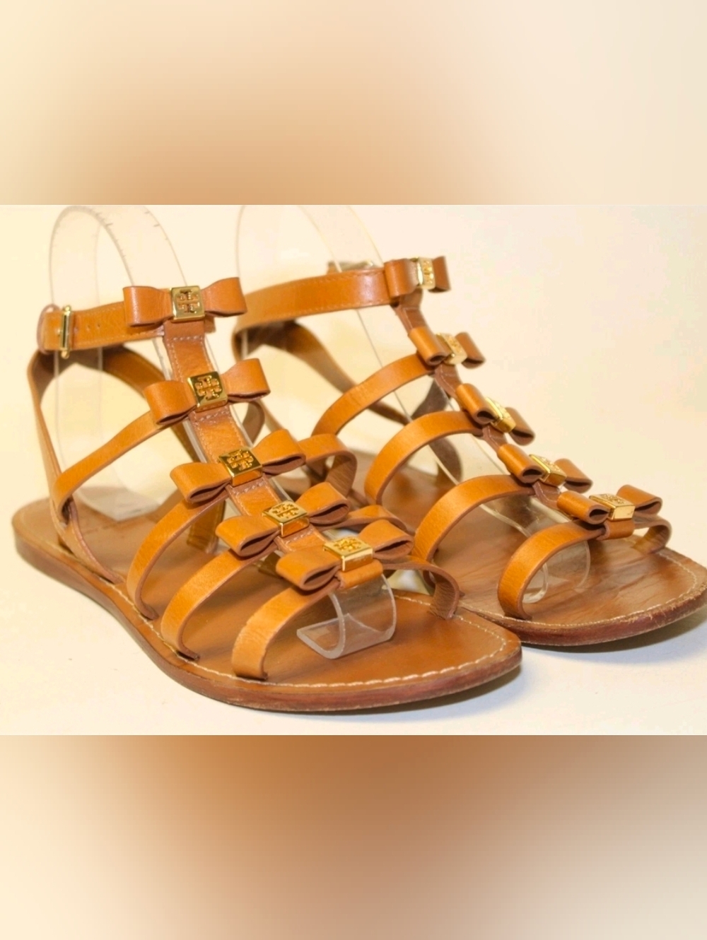 Tory Burch Kira Gladiator Sandals Womens Size 7 M Leather Buckle Strappy Shoes - Picture 3 of 13